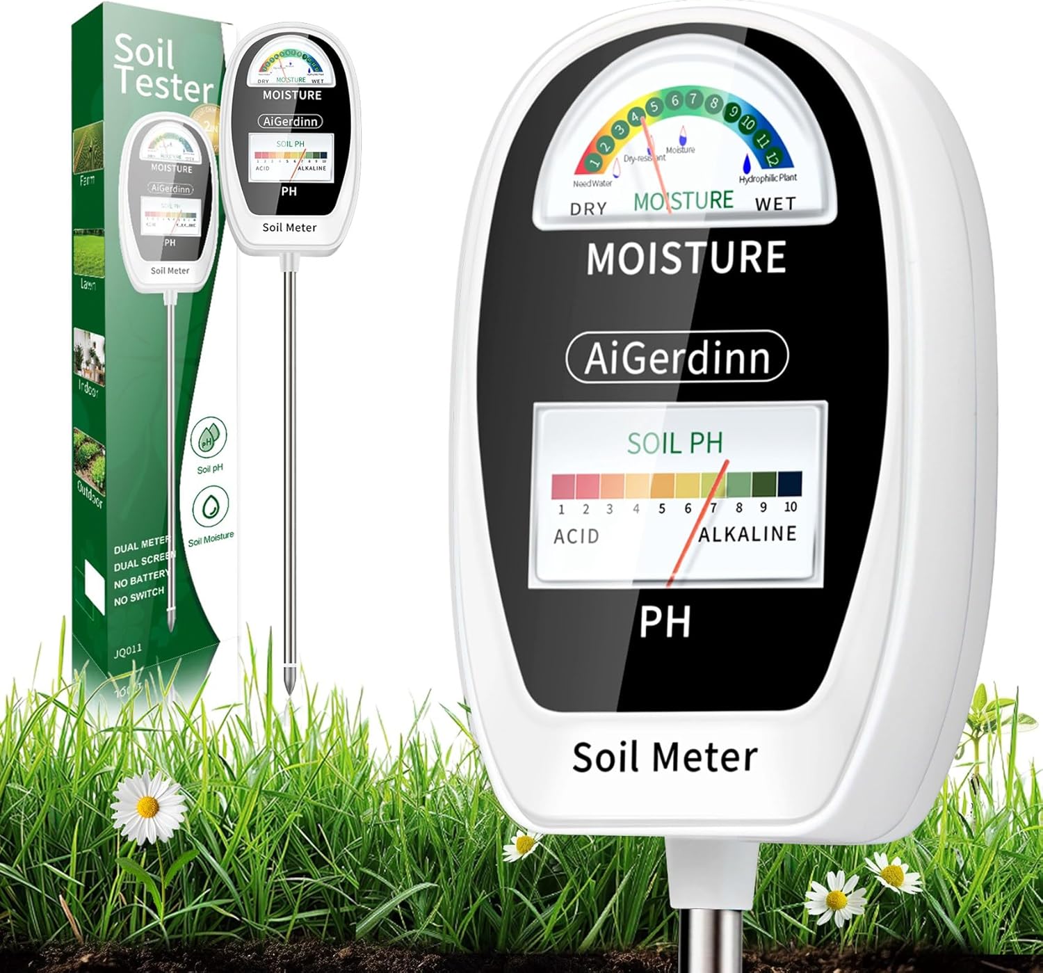 2-in-1 Soil Moisture & pH Mete – обзор и цена Ph Meter