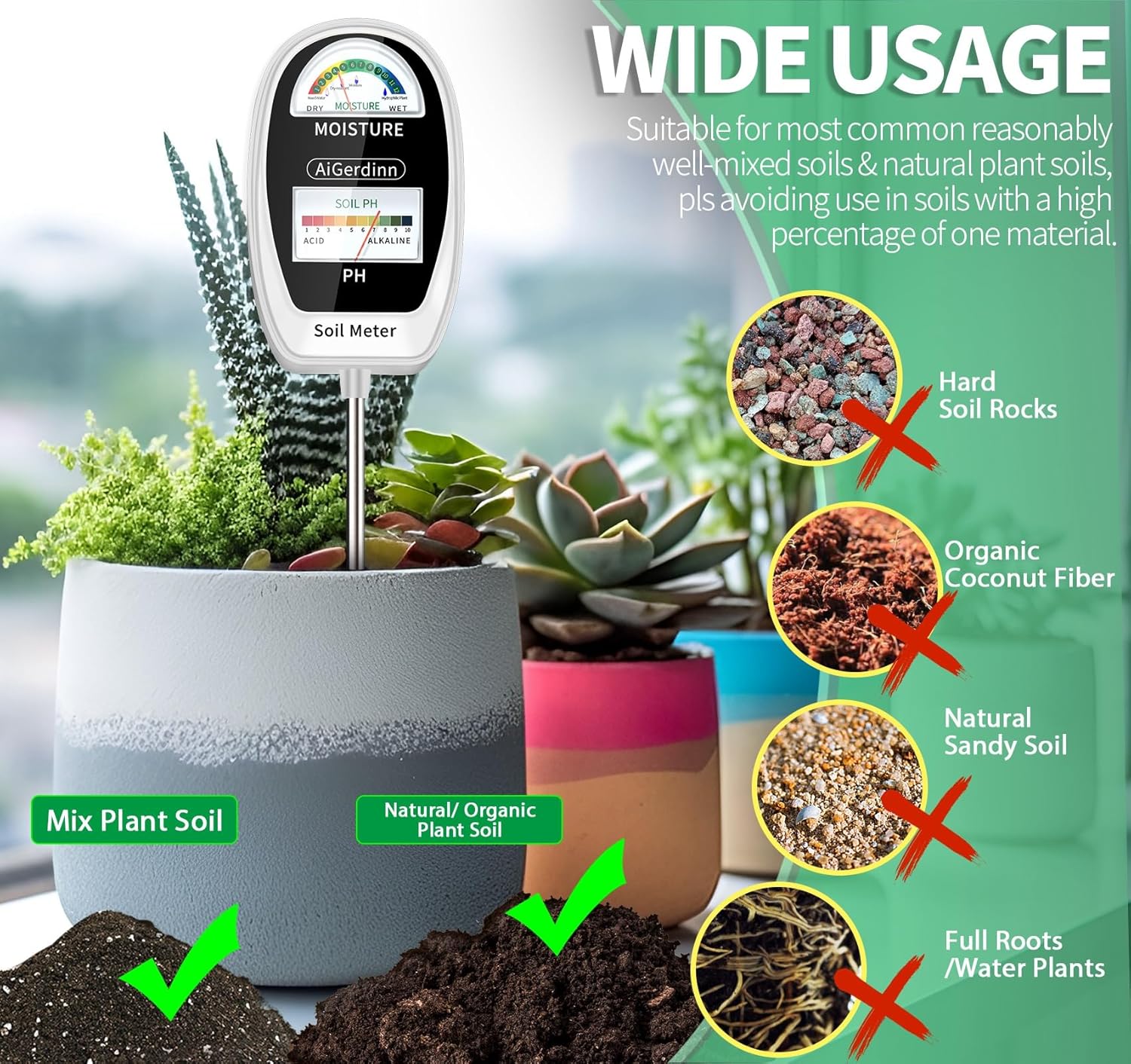 2-in-1 Soil Moisture & pH Mete – обзор и цена Ph Meter