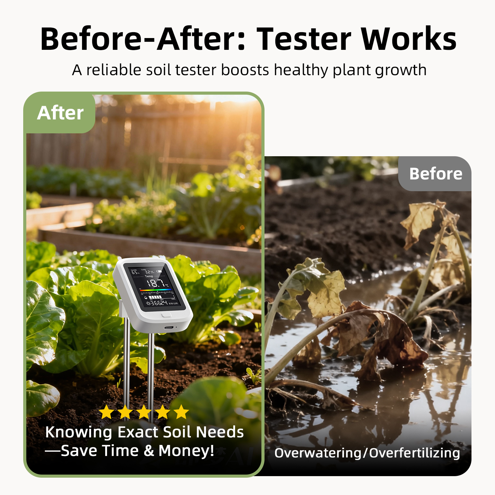 6-in-1 Soil Moisture Meter, Hy – обзор и цена Ph Meter
